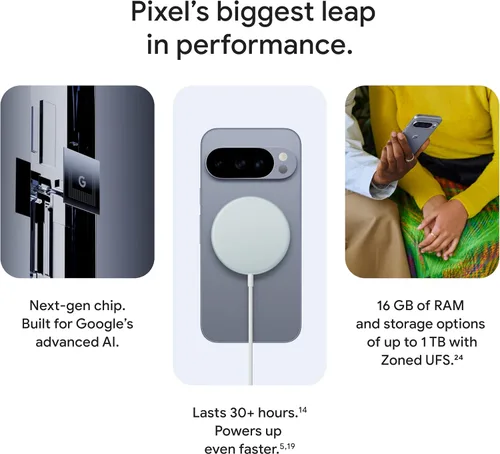 Miniatura 8 de Google Pixel 10 Pro - Smartphone Android desbloqueado - Asistente de IA Gemini, sistema de cámara trasera triple, batería de carga rápida de más