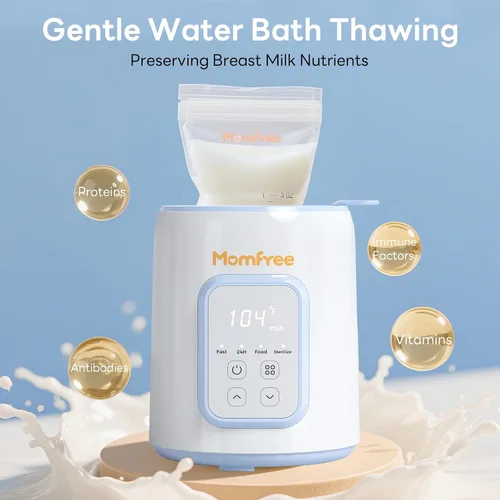 Miniatura 5 de Calentador de biberones, calentador rápido de biberones 8 en 1 para leche materna y fórmula, artículos esenciales para la alimentación del bebé