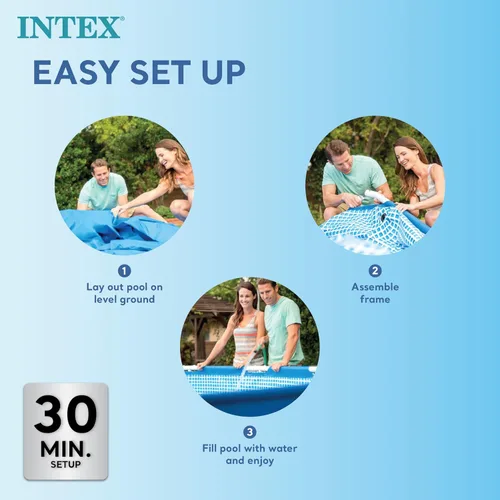 Miniatura 4 de Intex alberca para bebé, con marco rectangular 28270E (86 x 59 x 23 pulgadas)