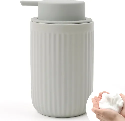 Miniatura 19 de BosilunLife Dispensador de Jabón de Manos de Espuma - Dispensador de Jabón de Espuma de Cerámica para Baño de 12 oz Dispensador de Jabón Líquido