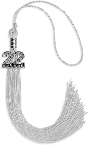 Miniatura 97 de Endea Graduation Borla de un solo color con dije de plata brillante (oro antiguo, 2022)