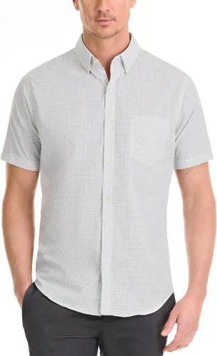 Miniatura 10 de Van Heusen Camisa de cuadros de manga corta con cuello abotonado para hombre sin arrugas