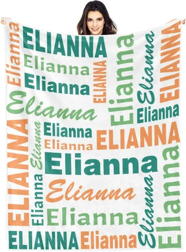 Miniatura 8 de Manta personalizada con nombre, manta personalizada con nombre, manta personalizada para adultos, niños y bebés, manta personalizada con monograma