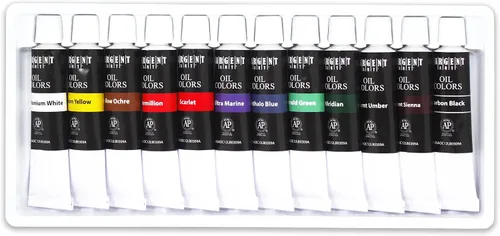Miniatura 2 de Sargent Art 23-0601 Tube Oil Colors - Juego de pintura de primera calidad, 0.40 onzas líquidas (paquete de 1), 12