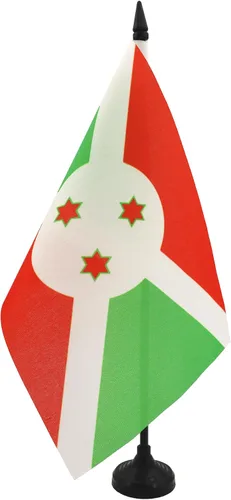 Miniatura 229 de AZ FLAG Sierra Leone Bandera de mesa 5'' x 8'' - Bandera de escritorio de Sierra Leona 21 x 14 cm - Bastón y base de plástico negro