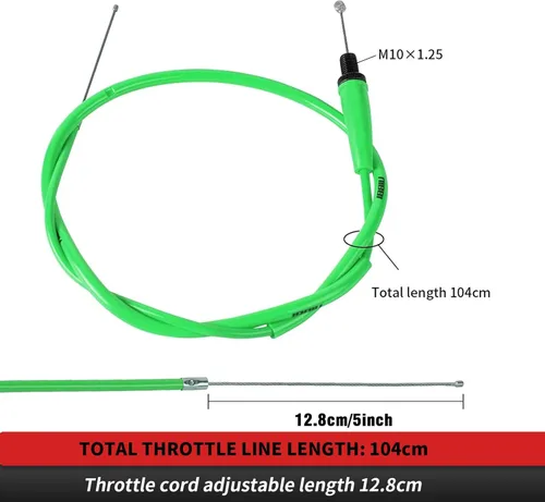 Miniatura 2 de NIBBI Empuñadura de acelerador giratorio, empuñaduras para bicicleta de tierra con cable de acelerador y empuñadura de manillar para bicicleta pit