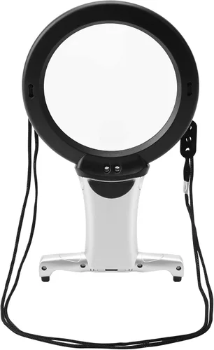 Lupa de lectura, manos libres para el cuello, lupa de mano grande iluminada, lupa de escritorio con luz LED para trabajo cercano, lectura, costura,