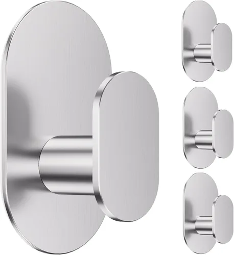 Miniatura 10 de Aikzik Ganchos Adhesivos, Ganchos de Pared Extra Fuertes de Servicio Pesado de 26 Libras para Colgar Abrigo, Bata, Toalla, Correas y Collares