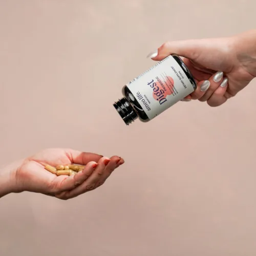 Miniatura 6 de Ameo Life Probiótico para la salud digestiva e intestinal – Bacillus Subtilis & Bacillus coagulans con aloe vera, cúrcuma, psyllium, olmo