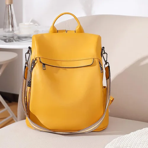 Miniatura 6 de Bromen - Mochila tipo bolso de mano de piel antirrobo para mujer a la moda