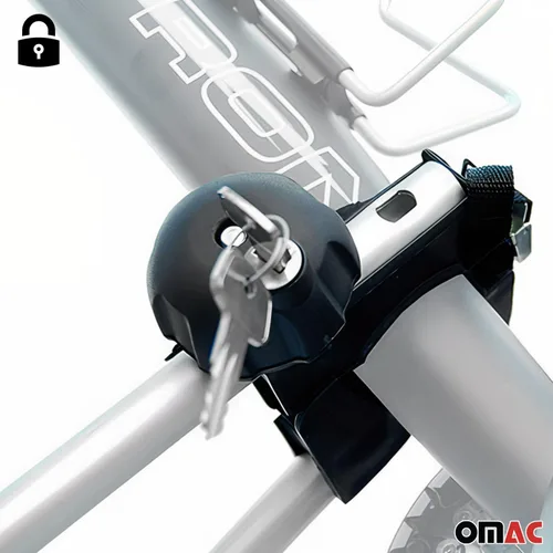 Miniatura 5 de OMAC Portabicicletas para coche con montaje universal de hasta 33 libras, color plateado