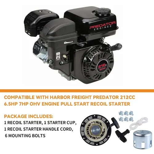 Miniatura 4 de Stylemafia Cubierta de arranque y retroceso para Harbor Freight-Predator Rato 212cc 6.5HP 7HP OHV Engine Go Kart Pit Bike Generator Cortacésped