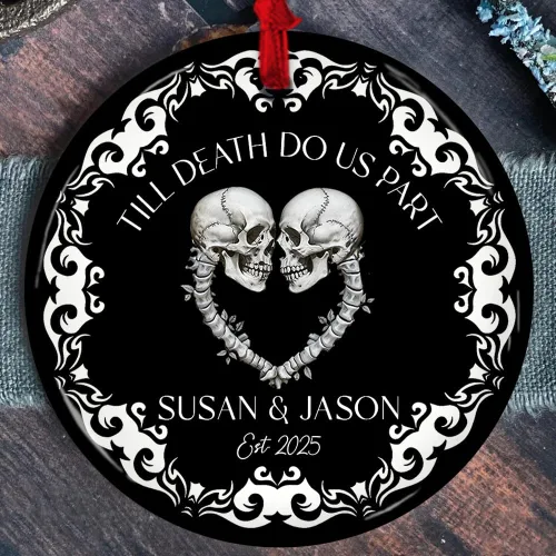 Miniatura 22 de Adorno personalizado de cerámica para parejas, adornos personalizados, regalo romántico de boda, regalo romántico para parejas, regalos de despedida