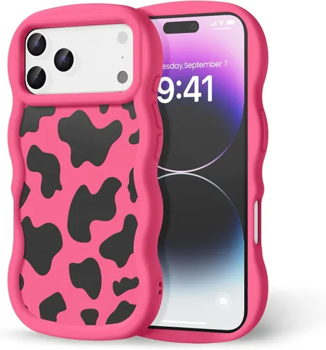 Miniatura 166 de Compatible con iPhone SE/8/7 Funda para Mujeres y Niñas, Marco Ondulado Rizado con Patrón Lindo, Estética Delgada Suave Silicona TPU Parachoques