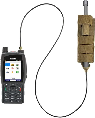 Miniatura 10 de Comm Gear Supply Kit de reubicación de antena táctica, color negro, compatible con radios Sepura Tetra SC21 y SRH Series