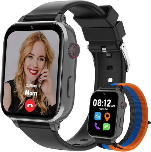 Miniatura 9 de Reloj inteligente 4G para niños y niñas con rastreador GPS, reloj inteligente para niños, llamada telefónica, videollamada SOS para niños, regalo