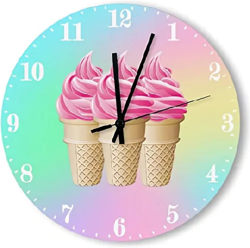 Miniatura 8 de ArogGeld Reloj de pared rústico de donas de chocolate, relojes colgantes de madera, decoración de cocina, relojes redondos de madera, decoración