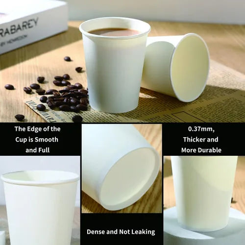 Miniatura 2 de Vasos de papel, paquete de 50 vasos desechables de 8 oz para bebidas calientes o frías, tazas de café de papel de 8 oz