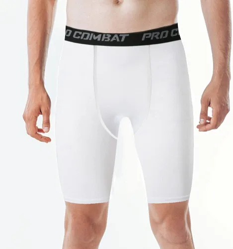 Miniatura 2 de HYCOPROT Pantalones cortos de compresión para hombre, ropa interior deportiva de elastano, rendimiento atlético, capa base, entrenamiento, correr