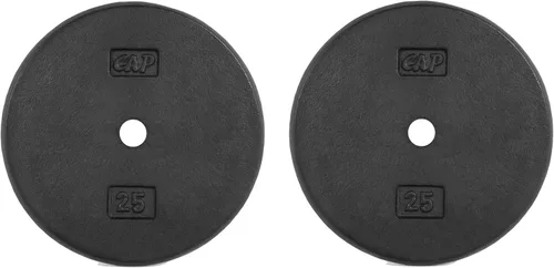 Miniatura 15 de CAP Barbell Placas de peso estándar de hierro fundido de 1 pulgada, individuales y juegos 1.25-50 libras Múltiples opciones Gris
