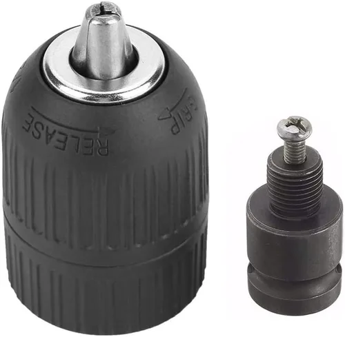 Miniatura 6 de Mesee Adaptador de portabrocas sin llave de capacidad de 0.079-0.512 in, herramienta de conversión de cambio rápido de impacto de rosca de montaje