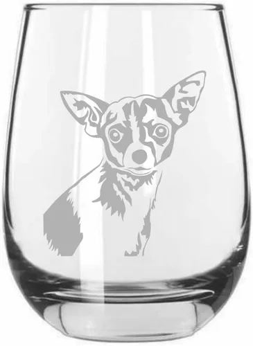 Miniatura 228 de Sakhalin Husky Dog - Copa de vino grabada personalizada de 15.25 onzas sin tallo