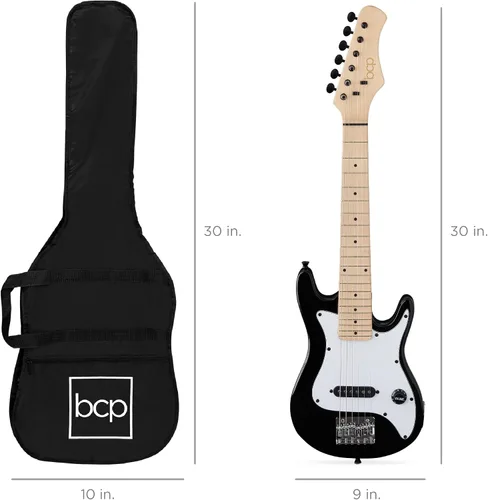 Miniatura 8 de Best Choice Products - Kit de guitarra eléctrica infantil de 30 pulgadas para principiantes con amplificador de 5W, correa, funda, cuerdas y púas