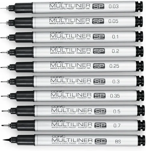 Miniatura 2 de Copic Multiliner SP - Marcador de tinta negra, punta de 0.2, negro, 1 unidad (paquete de 1)