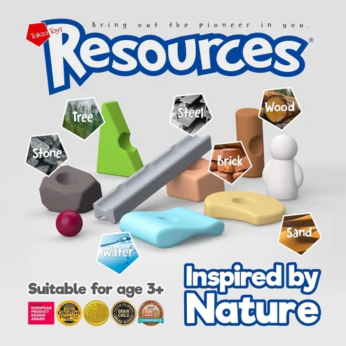 Miniatura 2 de Taksa Toys Juguetes de aprendizaje únicos inspirados en la naturaleza, recursos preescolares para habilidades motoras finas, bloques de construcción