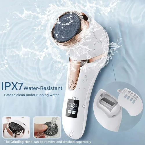 Miniatura 6 de Hoxida Removedor Eléctrico de Callos para Pies (con Aspiradora de Caspa), Cuarzo, Herramientas Recargables de Pedicura para Pies Lima para Pies, Kit