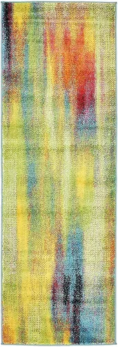 Miniatura 5 de Unique Loom colección Lyon - Alfombra abstracta y moderna, Polipropileno, Azul (multi/blue)