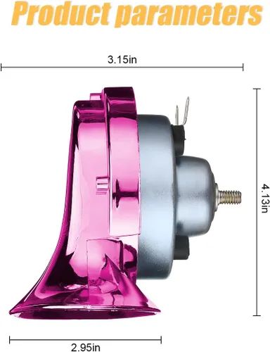 Miniatura 2 de Moly Magnolia Bocina de Tren Súper Fuerte de 300DB, 2 Piezas Bocina Doble de Caracol Eléctrico de Aire para Automóvil, Kit de Repuesto de Bocinas