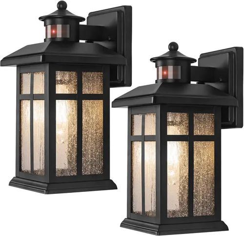Miniatura 15 de Luz de Porche Actualizada de Anochecer a Amanecer, Accesorios de Iluminación Exterior de Montaje en Pared Bronce Frotado con Aceite, Luces de Porche