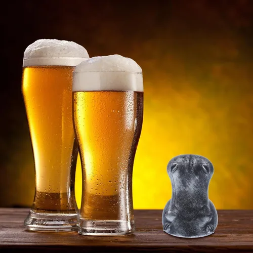 Miniatura 2 de Zerodeko Abrebotellas de cerveza magnético con diseño de cabeza hipopótamo, imán para refrigerador montado en la pared para cocina, bar, uso