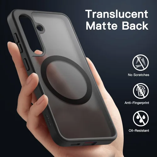 Miniatura 5 de JETech Estuche magnético para Samsung Galaxy S24 5G, compatible con MagSafe, funda protectora para teléfono con parte trasera translúcida y mate a