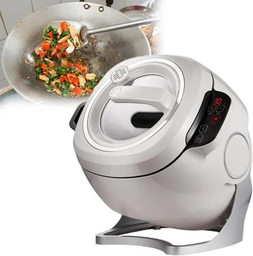 Máquina de cocción automática, procesador de alimentos comercial, procesador de alimentos tipo tambor, olla de cocción giratoria, rotación de 360° y