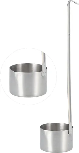 Miniatura 8 de Alvinlite Cucharón de acero inoxidable para vino, cucharas medidoras para verter cerveza, cucharón colgante con gancho (16.91 onzas)