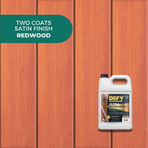 Miniatura 3 de DEFY Tinte y sellador de madera ultra semitransparente para exteriores en uno – Redwood, 1 galón, tinte y sellador de cubierta Color rico y brillo