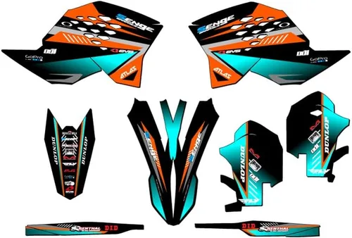 Miniatura 8 de Kit de base gráfica SXF Surge Black Senge 2007-2010 compatible con KTM
