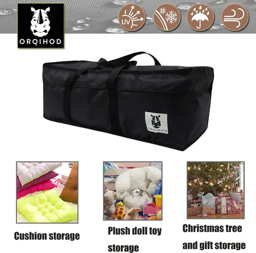 Miniatura 6 de Bolsa de Almacenamiento de Cojines para Exteriores Impermeable, Bolsa Extra Grande para Cojines de Exterior 420D Resistente Bolsas de Almacenamiento