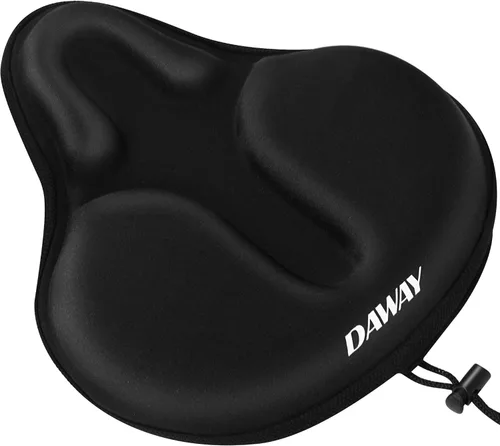 Miniatura 13 de DAWAY - Funda cómoda para asiento de bicicleta - Cojín acolchado de gel de silicona y espuma viscoelástica para asiento de bicicleta para hombres