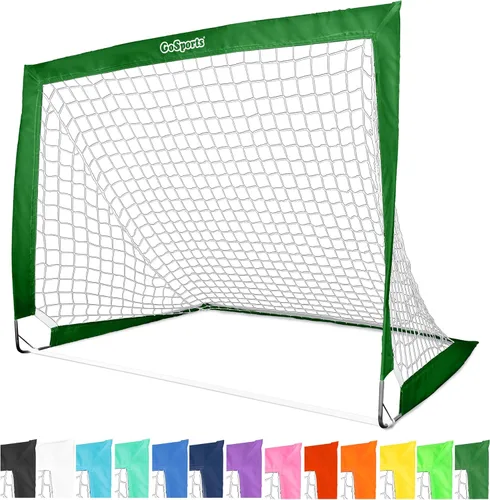 Miniatura 14 de GoSports - Arcos de fútbol portátiles para niños, 13 opciones de color, elige 4 x 3 pies o 6 x 4 pies, redes desplegables de tono de equipo para Rojo