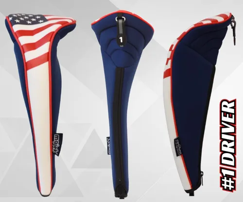 Miniatura 4 de USA Patriot Golf Zipper Head Covers Driver #1 Headcover Neopreno
