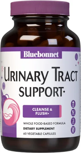 Bluebonnet Nutrition Apoyo al tracto urinario, limpieza y enjuague*, sin soja, sin gluten, certificado Kosher, sin OMG, sin lácteos, vegano, 60