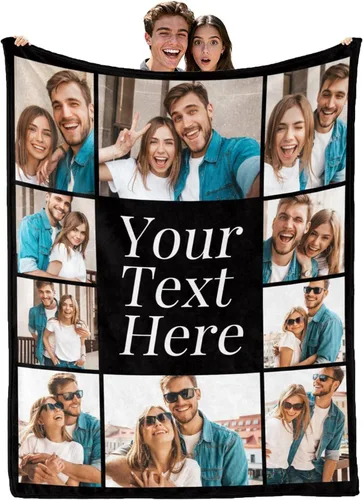 Miniatura 40 de envía al día siguiente, manta personalizada con texto en imagen, manta personalizada de foto, manta de franela personalizada, regalos personalizados