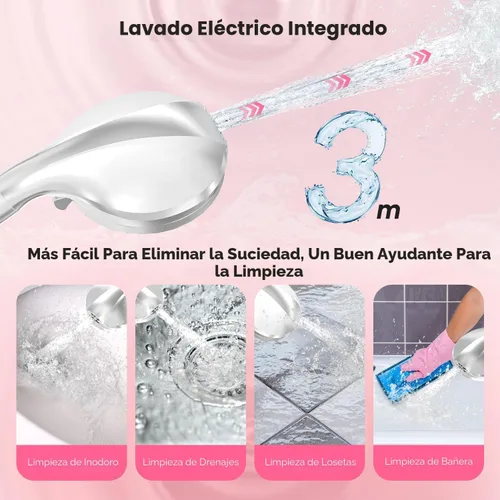 Miniatura 4 de Cabezal de ducha filtrado con mano, cabezal de filtro de ducha de alta presión con 9 ajustes para agua dura, rociador eléctrico integrado, cabezal