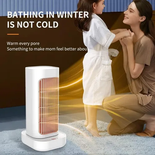 Miniatura 9 de Calentadores de espacio para uso en interiores, calentador eléctrico de 1300 W, calentador de cerámica PTC con termostato, oscilación de 90°, sala