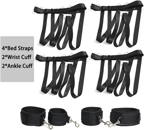 Miniatura 2 de Pulseras sexuales de mano peludas, juego sexual para cama, lazos sexuales para tobillos y muñecas para mujeres, collar sumiso, gargantillas, cuello