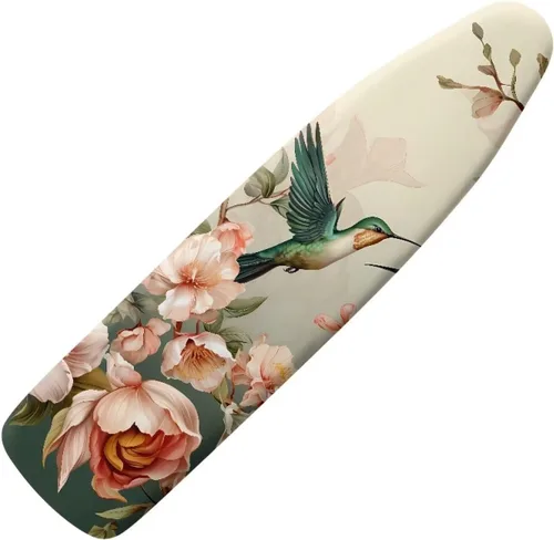 Miniatura 17 de Funda floral a prueba de arañazos para tablas de planchar de tamaño estándar, reflectante, con 3 ganchos y bucles para decoración de tablas de 15 x