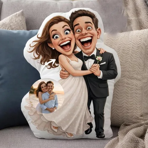 Miniatura 11 de LOVELYPOD Almohada facial personalizada, regalos para novio, novia, almohada de fotos personalizada, regalo divertido para pareja para cumpleaños